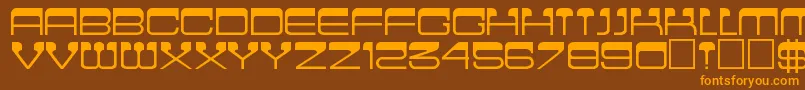 Cinema Font – Orange Fonts on Brown Background