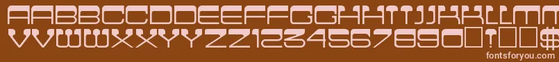 Cinema Font – Pink Fonts on Brown Background