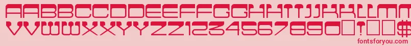 Cinema Font – Red Fonts on Pink Background