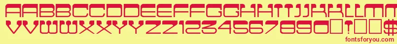 Cinema Font – Red Fonts on Yellow Background