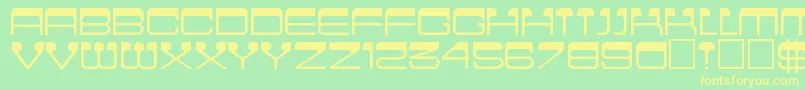 Cinema Font – Yellow Fonts on Green Background