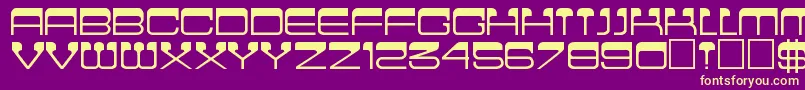 Cinema Font – Yellow Fonts on Purple Background