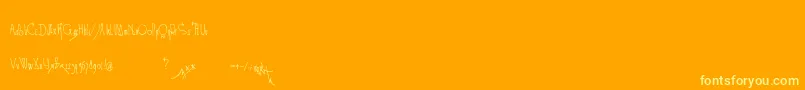 Spijker08Regular Font – Yellow Fonts on Orange Background