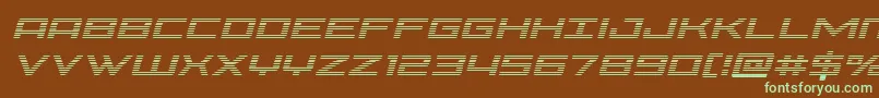 Phoeniciagradital Font – Green Fonts on Brown Background