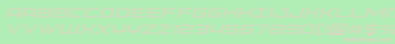 Phoeniciagradital Font – Pink Fonts on Green Background