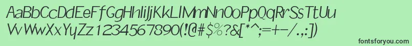Rsslantinf Font – Black Fonts on Green Background