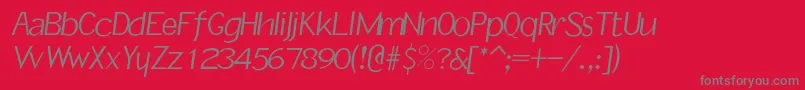 Rsslantinf Font – Gray Fonts on Red Background