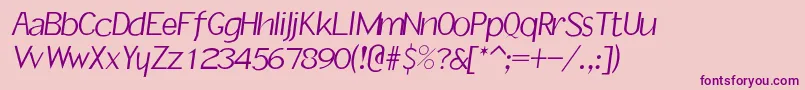 Fonte Rsslantinf – fontes roxas em um fundo rosa