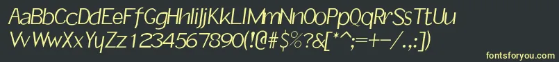 Rsslantinf Font – Yellow Fonts on Black Background