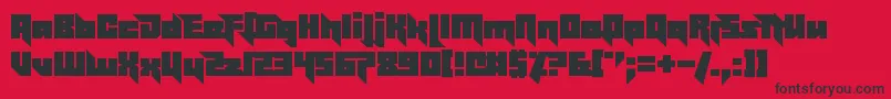 EffectivePower Font – Black Fonts on Red Background