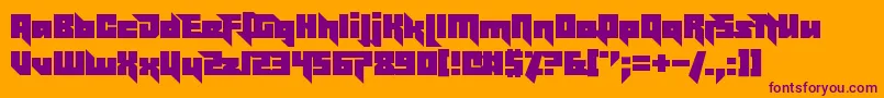 EffectivePower Font – Purple Fonts on Orange Background