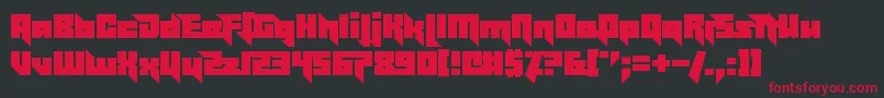 EffectivePower Font – Red Fonts on Black Background