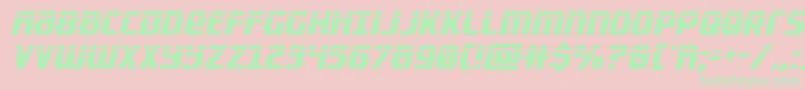 Lightsiderlaser-Schriftart – Grüne Schriften auf rosa Hintergrund