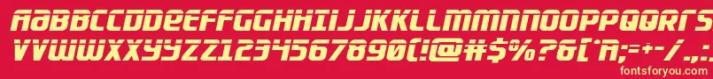 Lightsiderlaser Font – Yellow Fonts on Red Background