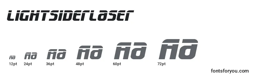 Размеры шрифта Lightsiderlaser