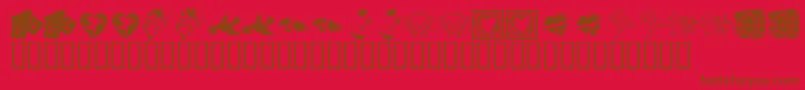 KrBeMineAlways Font – Brown Fonts on Red Background