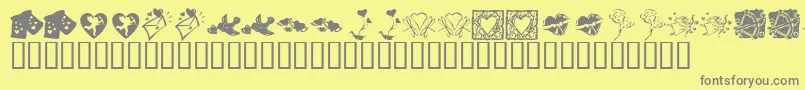 KrBeMineAlways Font – Gray Fonts on Yellow Background