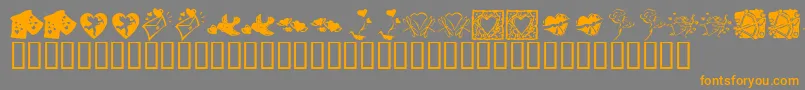 KrBeMineAlways Font – Orange Fonts on Gray Background