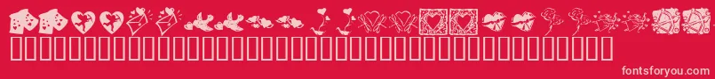 KrBeMineAlways Font – Pink Fonts on Red Background