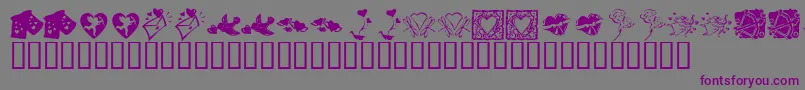 Шрифт KrBeMineAlways – фиолетовые шрифты на сером фоне