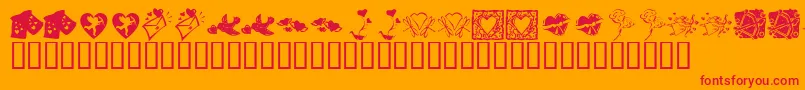 KrBeMineAlways Font – Red Fonts on Orange Background