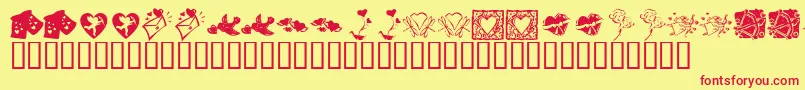 KrBeMineAlways Font – Red Fonts on Yellow Background
