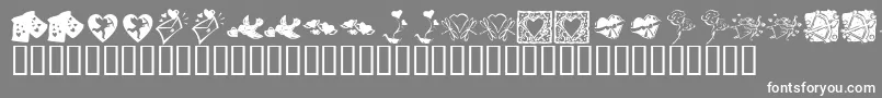 KrBeMineAlways-Schriftart – Weiße Schriften auf grauem Hintergrund