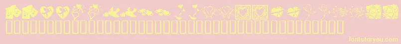 KrBeMineAlways Font – Yellow Fonts on Pink Background