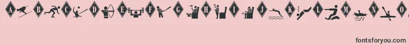 fuente MonotypeSorts2 – Fuentes Negras Sobre Fondo Rosa