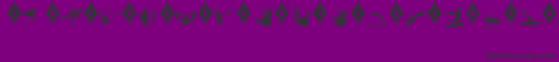 Fonte MonotypeSorts2 – fontes pretas em um fundo violeta