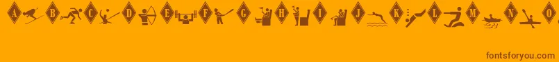 fuente MonotypeSorts2 – Fuentes Marrones Sobre Fondo Naranja