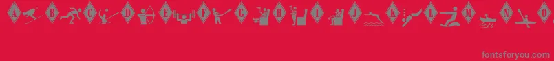 フォントMonotypeSorts2 – 赤い背景に灰色の文字