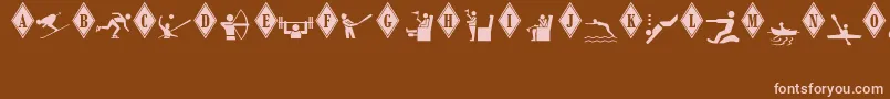 fuente MonotypeSorts2 – Fuentes Rosadas Sobre Fondo Marrón
