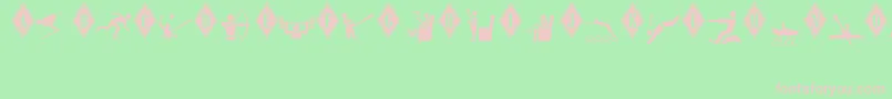 MonotypeSorts2-Schriftart – Rosa Schriften auf grünem Hintergrund