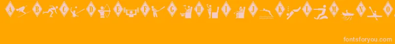 fuente MonotypeSorts2 – Fuentes Rosadas Sobre Fondo Naranja