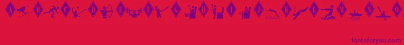MonotypeSorts2 Font – Purple Fonts on Red Background