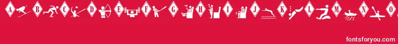 MonotypeSorts2 Font – White Fonts on Red Background