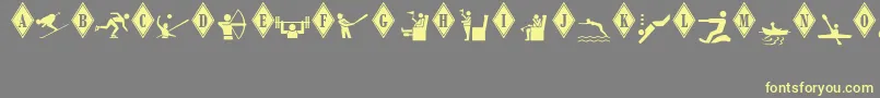 Шрифт MonotypeSorts2 – жёлтые шрифты на сером фоне
