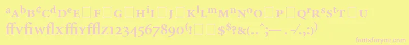 AtlantixProSsiSemiBold Font – Pink Fonts on Yellow Background