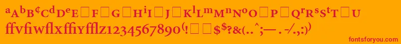 AtlantixProSsiSemiBold Font – Red Fonts on Orange Background