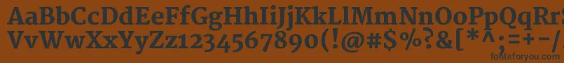 MerriweatherBlack Font – Black Fonts on Brown Background