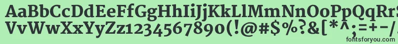 MerriweatherBlack-fontti – mustat fontit vihreällä taustalla