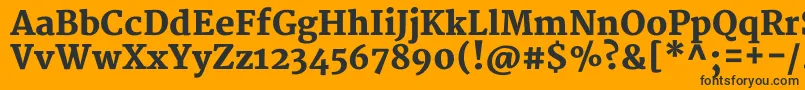 MerriweatherBlack-Schriftart – Schwarze Schriften auf orangefarbenem Hintergrund