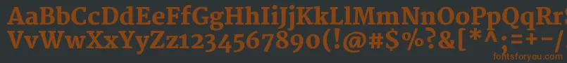 MerriweatherBlack-fontti – ruskeat fontit mustalla taustalla