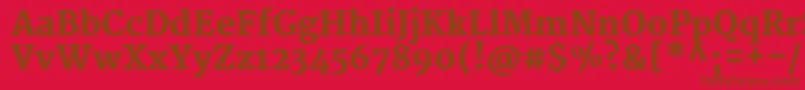 Czcionka MerriweatherBlack – brązowe czcionki na czerwonym tle