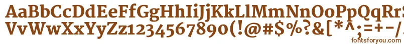 MerriweatherBlack-fontti – ruskeat fontit