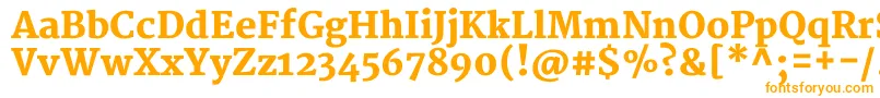 Шрифт MerriweatherBlack – оранжевые шрифты