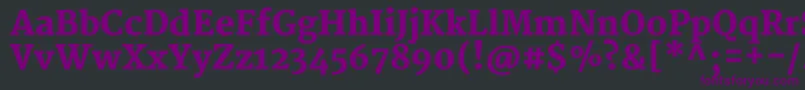 Шрифт MerriweatherBlack – фиолетовые шрифты на чёрном фоне