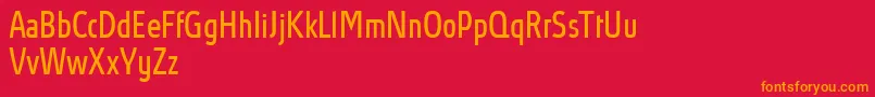 AbsolutProBookcondensed Font – Orange Fonts on Red Background