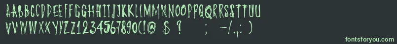 DkOyukisGhost Font – Green Fonts on Black Background